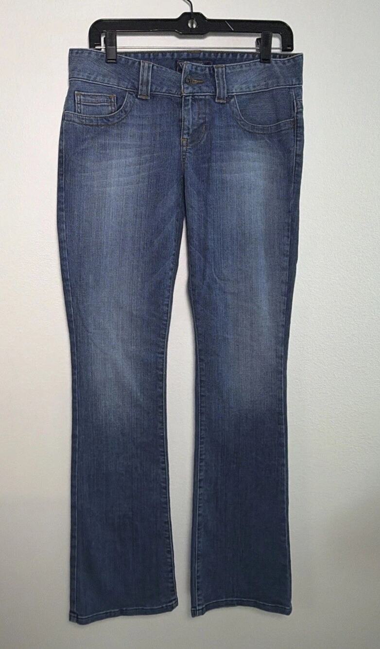 Vintage Guess Jeans Daredevil Bootcut Y2K Low Rise Stretch Denim Blue Size 28